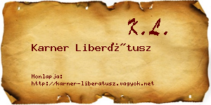 Karner Liberátusz névjegykártya